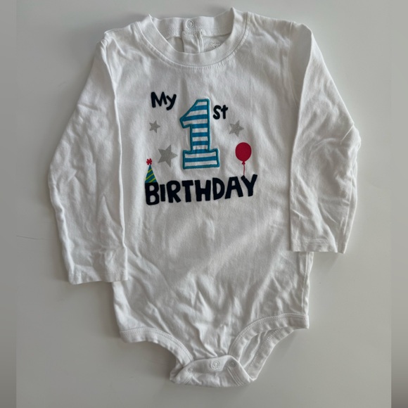 Koala Kids Other - White My 1st Birthday Long Sleeve Onesie